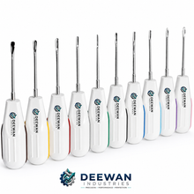 Load image into Gallery viewer, 10 Pcs White Dental Root Elevators Oral Surgery PDL Luxating Tooth Loosening Set
